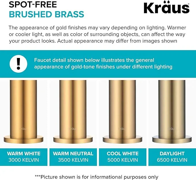 KRAUS Bolden 2-Function Single Handle Pull Down Kitchen Faucet in Spot-Free Brushed Brass, KPF-1616BB - ModernBath