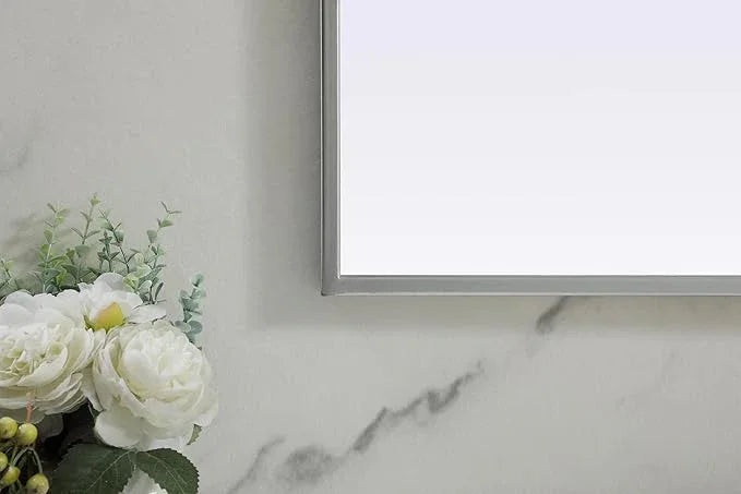 Illuminate, Metal Frame Arch Mirror 40X34 Inch in, Modern, Silver - ModernBath