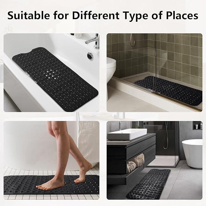 XLHOMO 26PC Bathroom Accessories Set - Gorgeous Black Bathroom Set, Bathroom Accessory Set, Black Shower Curtain Set with Bathtub Mats for Shower Tub - ModernBath