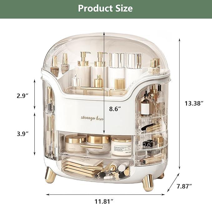 Omeily Large Makeup Organizer Countertop Vanity Organizer Cosmetic Organizer Makeup Storage Box Bathroom Counter Organizer Perfume Skincare Organizers Gift Women Girls Clear Design Easy Visibility - ModernBath