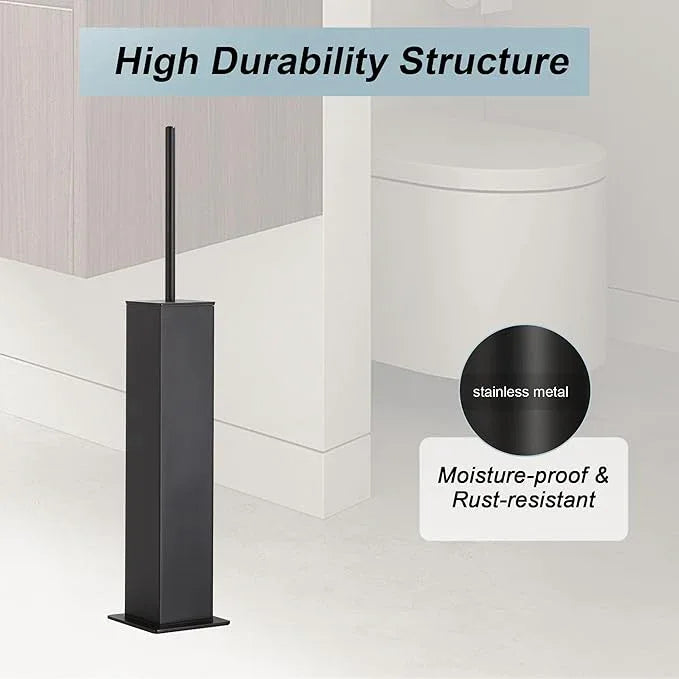 Black Toilet Brush and Holder,Toilet Bowl Brush with Extra Long Handle - ModernBath