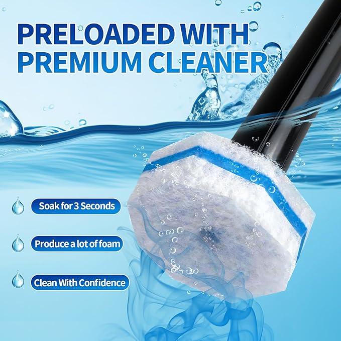 Disposable Toilet Bowl Brush with 36 Toilet Wand Refills Pads Replacement Heads, Toilet Cleaning Stick,Toilet Bowl Cleaner Wands Holder and Set, Toilet Cleaning System Starter Kit - ModernBath