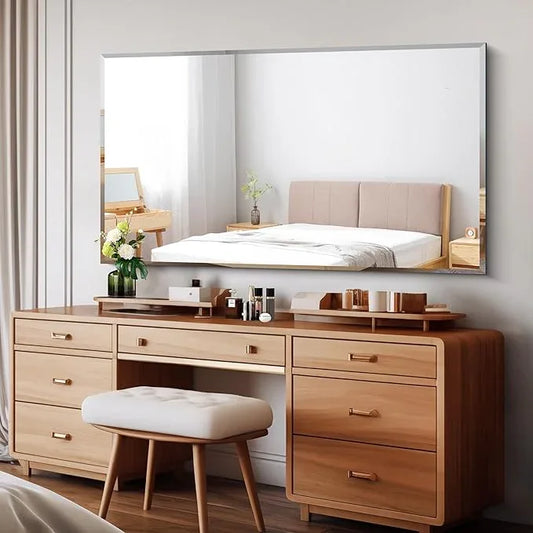 CILIBER Large Beveled Mirror, 30x55 Frameless Beveled Bathroom Mirrors for Over Sink, Upgraded Shatterproof Beveled Frameless Vanity Mirror for Bathroom,Bedroom,Living Room and Entryway - ModernBath