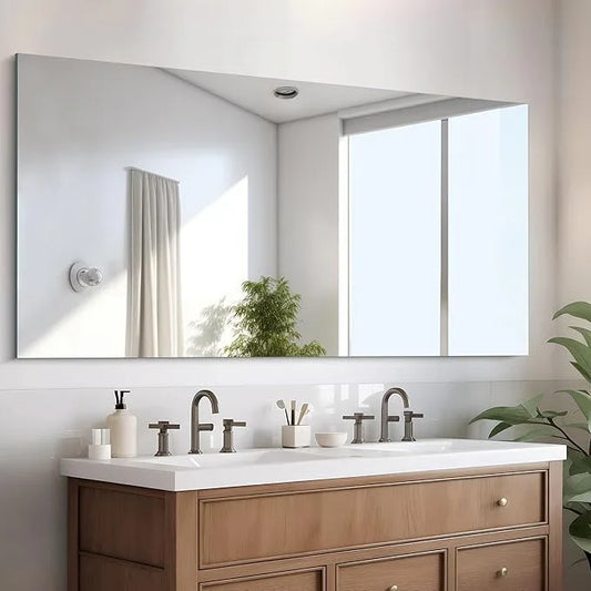 CILIBER Frameless Mirror, 30x60 Inch Large Bathroom Mirrors for Wall, Upgraded Shatterproof Rectangle Vanity Mirror Over Sink with Polished Edge for Bathroom,Bedroom,Living Room and Entryway - ModernBath