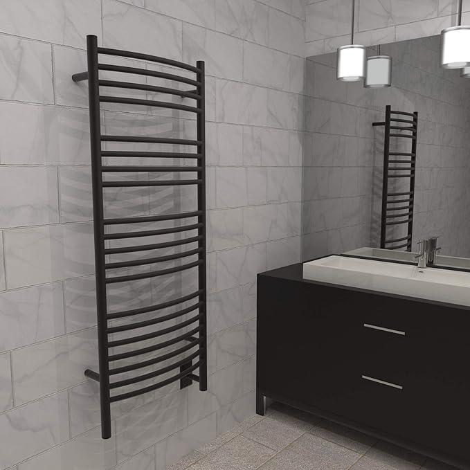 Amba Jeeves DCO Model D-Curved 20-Bar Hardwired Towel Warmer in Oil Rubbed Bronze - ModernBath
