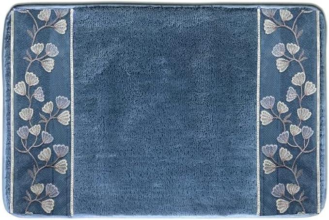 Zahari Home Capri Bathroom Rug Luxury Bath Rug Washable Beautiful Shower Mat Unique Design Stylish Non Slip Shower Mat Royal Blue Bath Rug Bath Shower Tub Decor - ModernBath