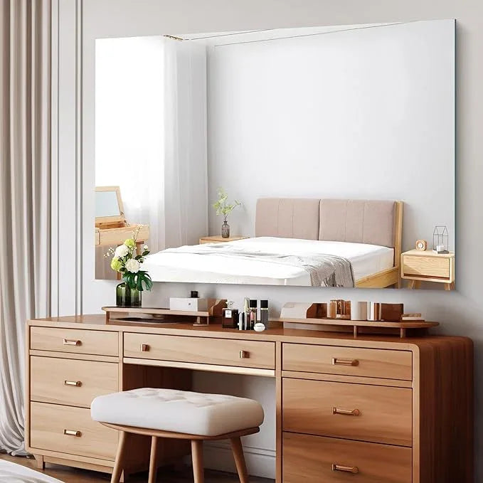 CILIBER Frameless Mirror, 60x40 Bathroom Mirrors for Wall, Upgraded Shatterproof Rectangle Vanity Mirror Over Sink with Polished Edge for Bathroom,Bedroom,Living Room and Entryway - ModernBath