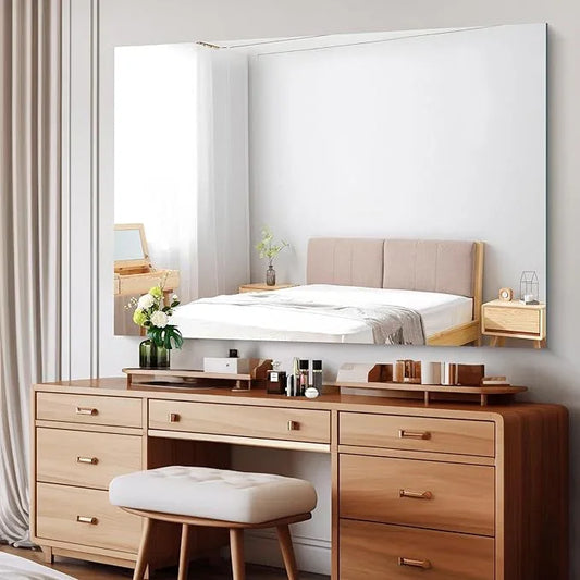CILIBER Frameless Mirror, 60x40 Bathroom Mirrors for Wall, Upgraded Shatterproof Rectangle Vanity Mirror Over Sink with Polished Edge for Bathroom,Bedroom,Living Room and Entryway - ModernBath