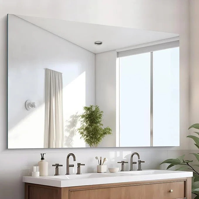 CILIBER Frameless Mirror, 60x40 Bathroom Mirrors for Wall, Upgraded Shatterproof Rectangle Vanity Mirror Over Sink with Polished Edge for Bathroom,Bedroom,Living Room and Entryway - ModernBath