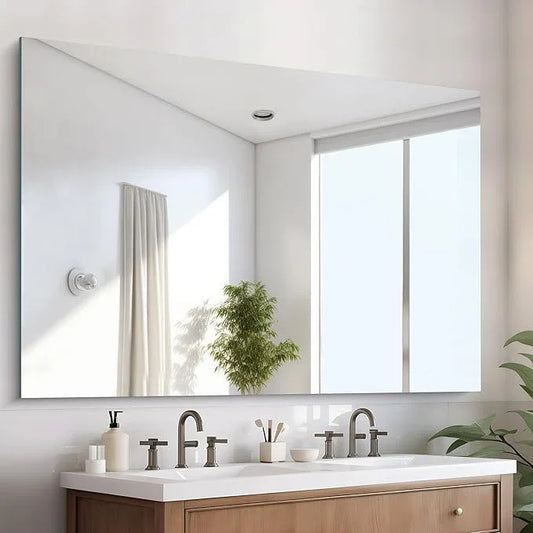 CILIBER Frameless Mirror, 60x40 Bathroom Mirrors for Wall, Upgraded Shatterproof Rectangle Vanity Mirror Over Sink with Polished Edge for Bathroom,Bedroom,Living Room and Entryway - ModernBath