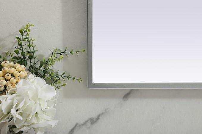 Illuminate, Metal Frame Arch Mirror 36X34 Inch in, Modern, Silver - ModernBath