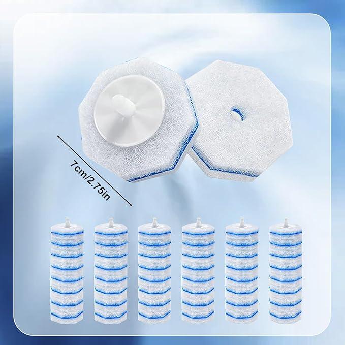 ZEELONA 50 Count Toilet Wand Refills Wand Disposable Toilet Brush Heads Compatible with Most Toilet Brushes for Toilet and Bathroom Cleaning - ModernBath