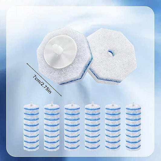 ZEELONA 50 Count Toilet Wand Refills Wand Disposable Toilet Brush Heads Compatible with Most Toilet Brushes for Toilet and Bathroom Cleaning - ModernBath