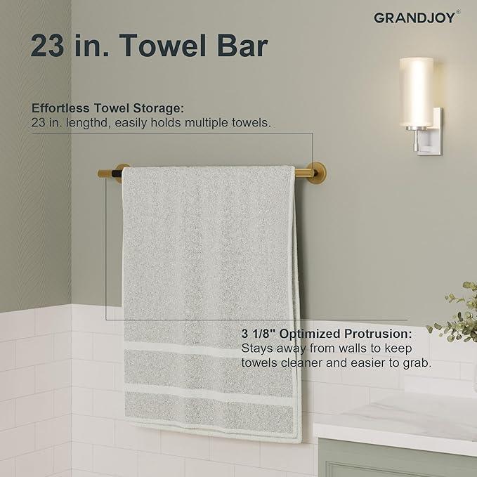 Matte Black Bathroom Hardware Accessories Set, Knurled SUS304 Stainless Steel Kit, Towel Bar, Ring, Robe Hook, Paper Holder, Wall Mounted - ModernBath