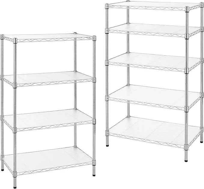 Finnhomy 9-Tier Wire Shelving Unit Adjustable Steel Wire Rack Shelving, 81 Inches Height 9 Shelves Metal Storage Rack, Pantry Shelves for Storage with PE mat, NSF Certified, Chrome - ModernBath