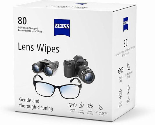 ZEISS Pre-Moistened Lens Cleaning Wipes, 80 Count - ModernBath