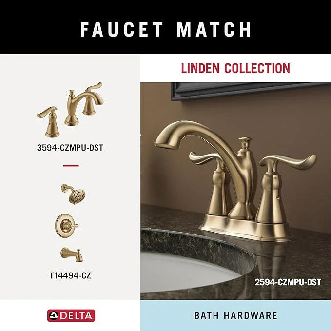 Delta Linden (1-Pack) Hand Towel Holder Champagne Bronze Towel Racks for Bathroom Wall Round Towel Ring Holder for Bath Towel Hanger for Kitchen, Bathroom Accessories 79446-CZ - ModernBath