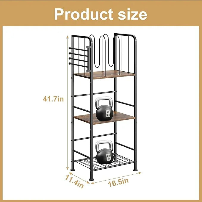 Towel Rack Free Standing 3-Tier M-Shaped Detachable Dividers, 4 Rotatable Bars Fast Drying, Pool Towel Rack, Space-Saving Towel Storage Organizer, Bath Towel Shelf for Home, Poolside Patent Pending - ModernBath