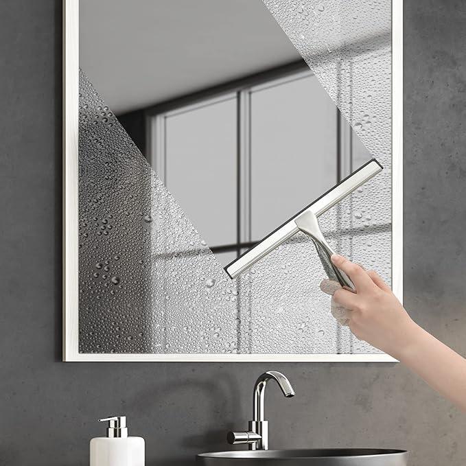 Hiware All-Purpose Shower Squeegee for Shower Doors, Bathroom, Window and Car Glass - Stainless Steel, 14 Inches - ModernBath
