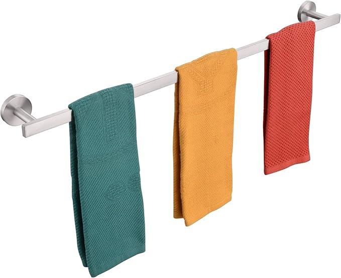 36 Inch Bathroom Towel Bar Bath Towel Rack Kitchen Towel Holder Long Towel Rails Wall Mounted SUS304 Stainless Steel Brushed Nickel AN4001BR-L36 - ModernBath