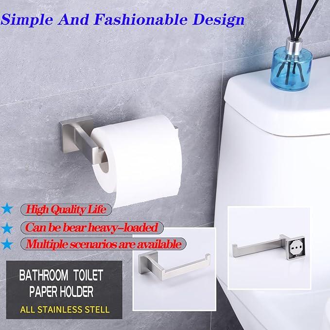 GERZWY Toilet Paper Holder Paper Towel Dispenser Tissue Roll Hanger Wall Mounted Brushed Stainless Steel FG1605-LS - ModernBath