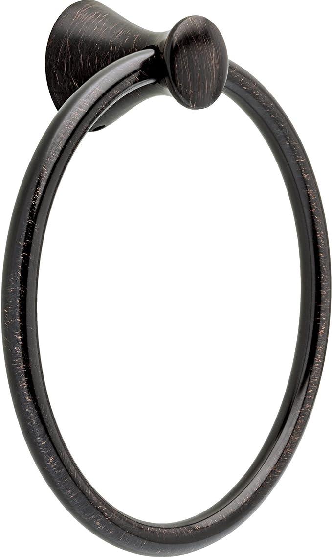 Delta Lahara (1-Pack) Hand Towel Holder Venetian Bronze Towel Racks for Bathroom Wall Round Towel Ring Holder for Bath Towel Hanger for Kitchen, Bathroom Accessories 73846-RB - ModernBath