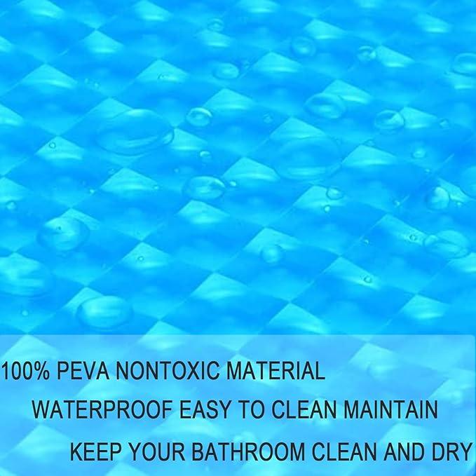 EVA Shower Curtain Liner Blue Shower Curtain 3D Water Cube Clear Shower Curtains for Bathroom with 6 Rust Proof Metal Grommets,Clear EVA Shower Liner for Girly Bathroom Shower Stall 36x71 Inches - ModernBath