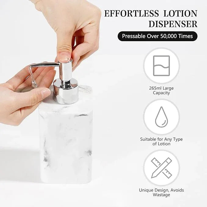 YMXYJM Bathroom Accessories Set, 4 Pcs Bathroom Accessory Set, Soap Dispenser, Toothbrush Holder, Qtip Holder Set, Bathroom Sets Complete, Bathroom Sink Set for Modern Home Decor, White - ModernBath