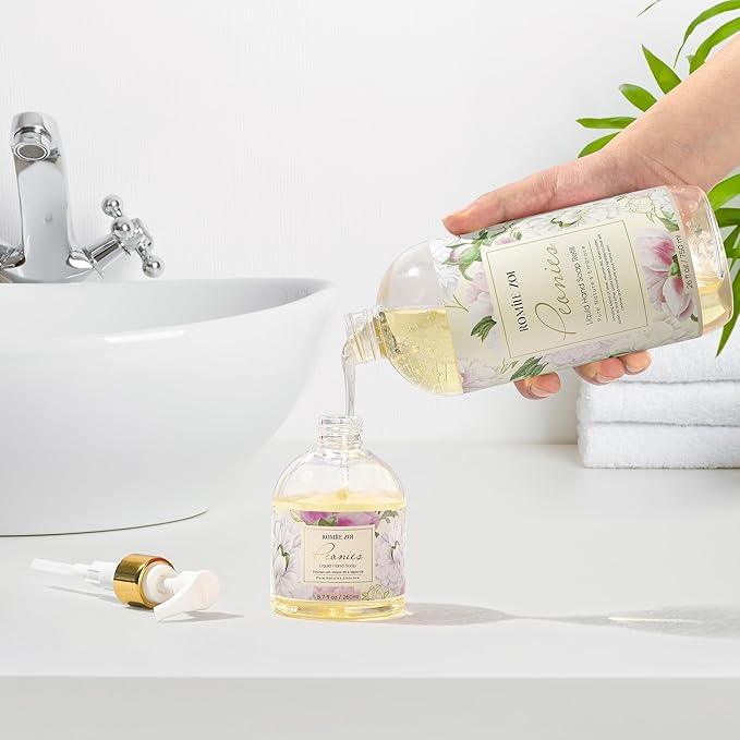 ROMIIE ZOI Liquid Hand Soap Refill, Peony, Gentle & Moisturizing Formula, 750 ML/ 26 FL OZ - ModernBath