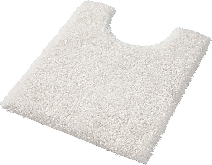 Yimobra U Shaped Toilet Bath Rug, Fluffy Plush, Super Shaggy Soft Non Slip, Water Absorbent Microfiber Bath Mat, Dries Quickly, Machine Washable Thick Bathroom Rugs, 20"x 24", Off White - ModernBath