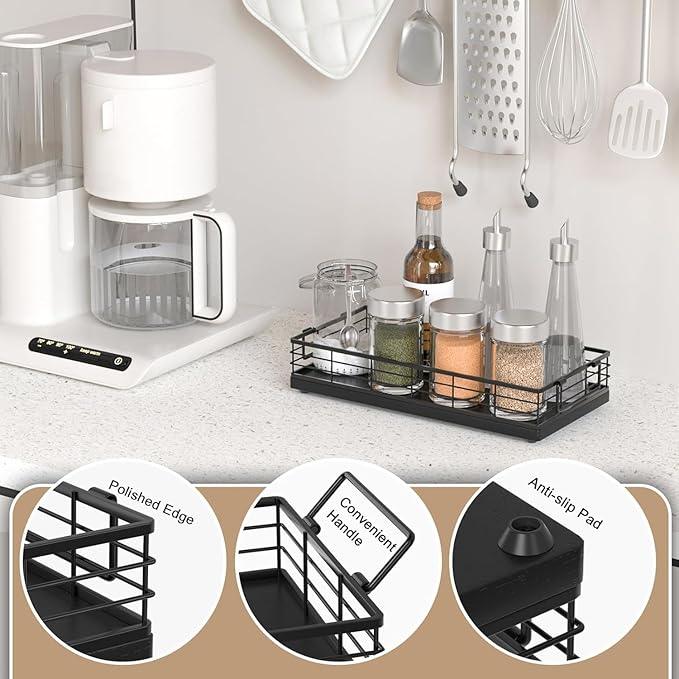 JNFUZ Toilet Paper Basket, 2PCS 13 Inch Bathroom Basket Tank Tray Top Storage Toiletries Organizer for Bathroom, Living Room and Kitchen - ModernBath
