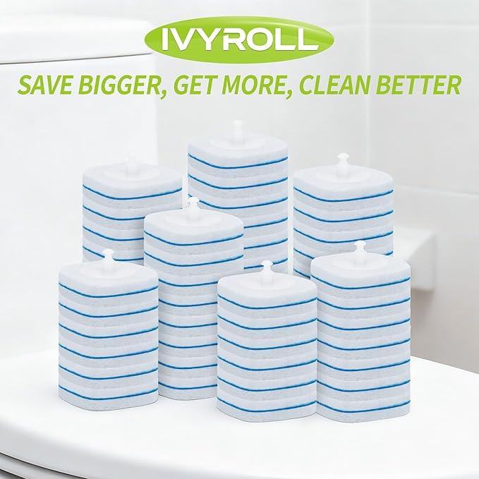 Toilet Bowl Cleaner Wand Refills Compatible with CLOROX, 63 Count Disposable Toilet Brush Refills, Replacement Heads for Toilet Cleaning System - ModernBath