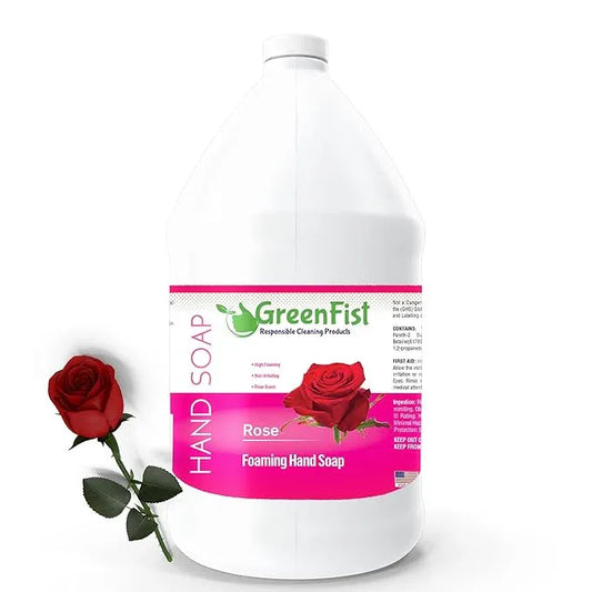 GreenFist Foaming Hand Soap Refills Jug Rose Scent Foam Refill Made in USA, 128 ounce (1 Gallon) - ModernBath