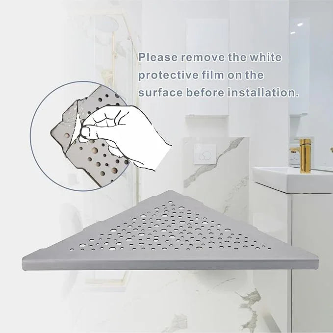 10" Brushed Nickel Corner Shower Shelf, No Drill 304 Stainless Steel Recessed Shower Shelves Grout in Corner Tile Bathroom Shelves for Tiled Wall,2 Pack - ModernBath