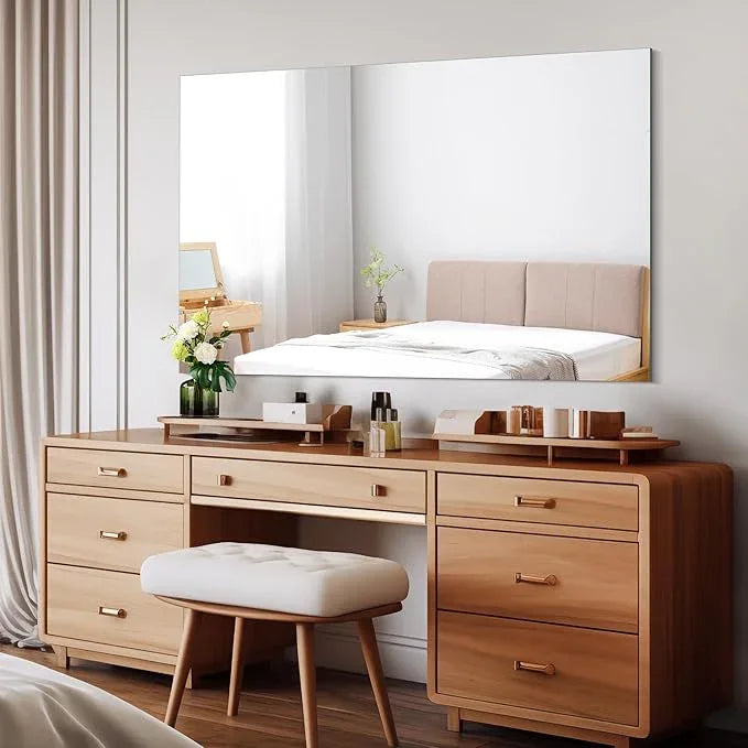 CILIBER Frameless Mirror, 30x48 inch Rectangle Bathroom Mirrors for Wall, Upgraded Shatterproof Large Vanity Mirror Over Sink with Polished Edge for Bathroom,Bedroom,Living Room and Entryway - ModernBath