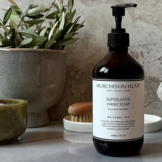 Murchison-Hume Luxury Vegan Hand Soap with Pump Dispenser, Moisturizing Hand Wash, SLS, Paraben & Cruelty-Free, 17oz (Original Fig) - ModernBath