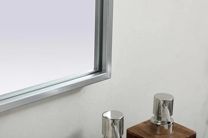 Illuminate, Metal Frame Arch Mirror 36X24 Inch in, Modern, Silver - ModernBath