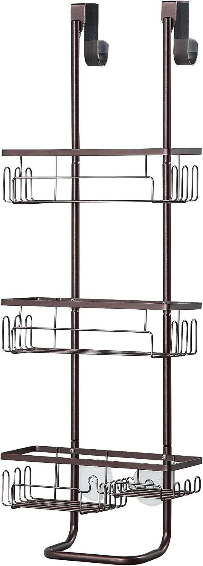 SunnyPoint Classic Metal Bathroom Shower Caddy, Over Door Hanging Storage Organizer Basket - ModernBath