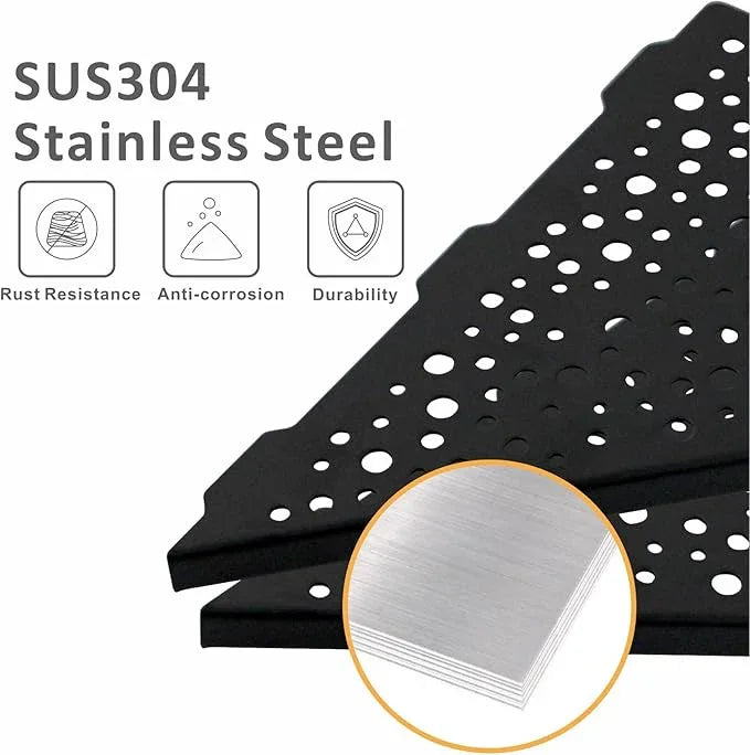 Black 10’’ Corner Shower Shelf 2 Pack, Triangular Shower Corner Shelves 304 Stainless Steel Bathroom Shower Shelf for Tiled Wall, No Drilling Needed Matte Black - ModernBath