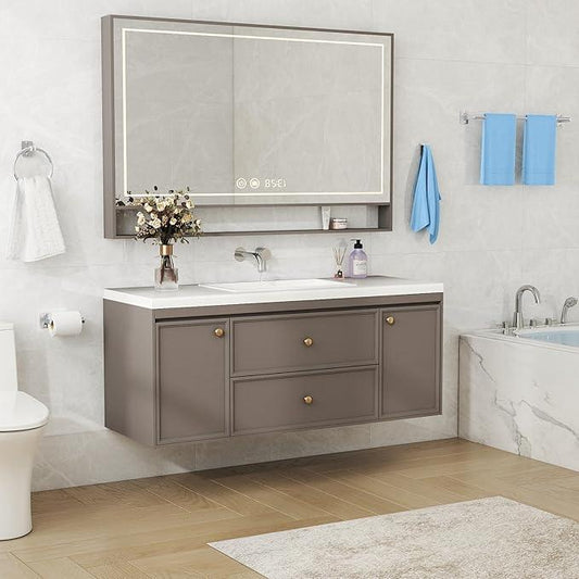 20 Pieces Bathroom Accessories Set, Brushed Nickel Bathroom Hardware Set, 24 inch Towel Bar, Towel Racks for Bathroom, Robe Towel Hooks, Toilet Paper Holder Wall Mounted - ModernBath