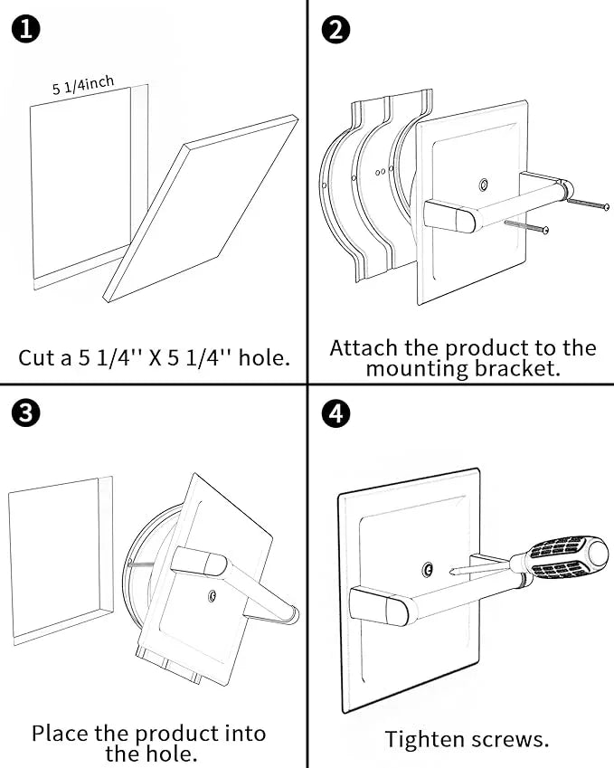 Recessed Toilet Paper Holder for Regular Rolls White 2 Pack, Pivoting Toilet Paper Holder Wall Mount Made of Metal, in Wall Toilet Paper Holders for Bathroom - ModernBath