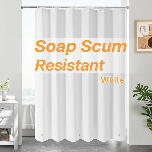 Gibelle PEVA Shower Curtain Liner - White Shower Liner for Bathroom, Waterproof Plastic Shower Curtain Liner, 72x72 Inches - ModernBath