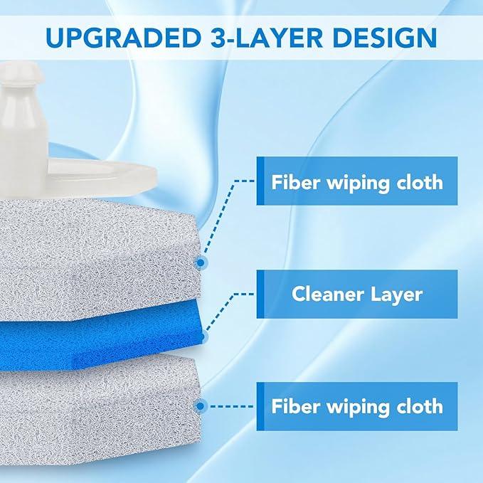 50 Count Toilet Wand Refills for Clorox, Upgrade Disposable Replace Brush Heads Compatible with Clorox Toilet Wand for Toilet and Bathroom Cleaning - ModernBath