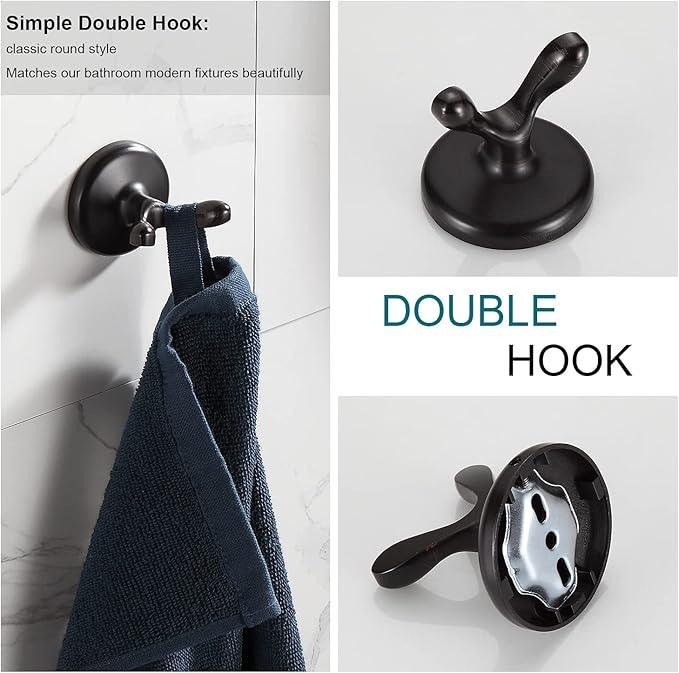 BGL Bathroom Hardware Set Oil-Rubbed Bronze Bath Towel Bars Adjustable Expandable Bathroom Accessory Set Towel Racks 8-Pieces Wall Mount - ModernBath