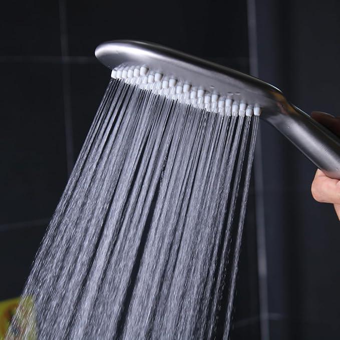 Brushed Nickel Shower Head Handheld HONGTONGSOWER Stainless Steel Bathroom showerhead Wand Hand-Held Sprayer with Extra Long Stainless Steel Hose - ModernBath
