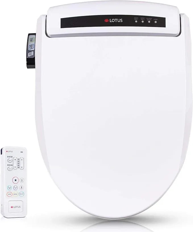 Lotus Bidet ATS-1000 Elongated, Purestream Function(Constipation Relief) Heated Seat With Remote Control, Temperature Controlled Wash, Warm Air Dryer, Easy DIY Installation, Made in Korea - ModernBath