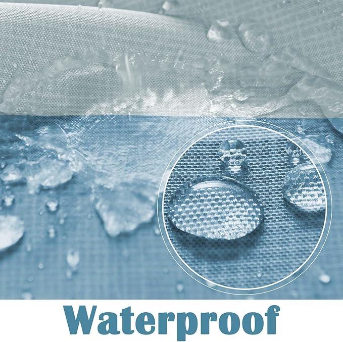 jinchan Extra Long Ombre Ocean Blue Striped Shower Curtain Waterproof Fabric Shower Curtains for Bathroom Nautical Gradual Color Minimalist Modern Neutral with 12 Hooks 70x84 inches - ModernBath