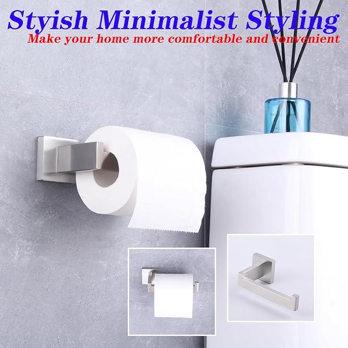GERZWY Toilet Paper Holder Paper Towel Dispenser Tissue Roll Hanger Wall Mounted Brushed Stainless Steel FG1605-LS - ModernBath