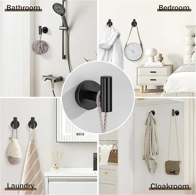 Matte Black Towel Bar Set Bathroom Hardware Set, 4-Piece Towel Holder Set for Bathroom SUS304 Stainless Steel Bathroom Accessory Set 19.68 in - ModernBath