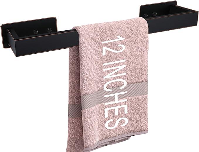 LANC ORB Hand Towel Holder 12-Inch Self-Adhesive Towel Bar for Bathroom Wall Mounted and No Drilling Towel Ring, Sticky on Kitchen Bathroom Towel Rod Oil Rubbed Bronze, A8310ORB-L3 - ModernBath